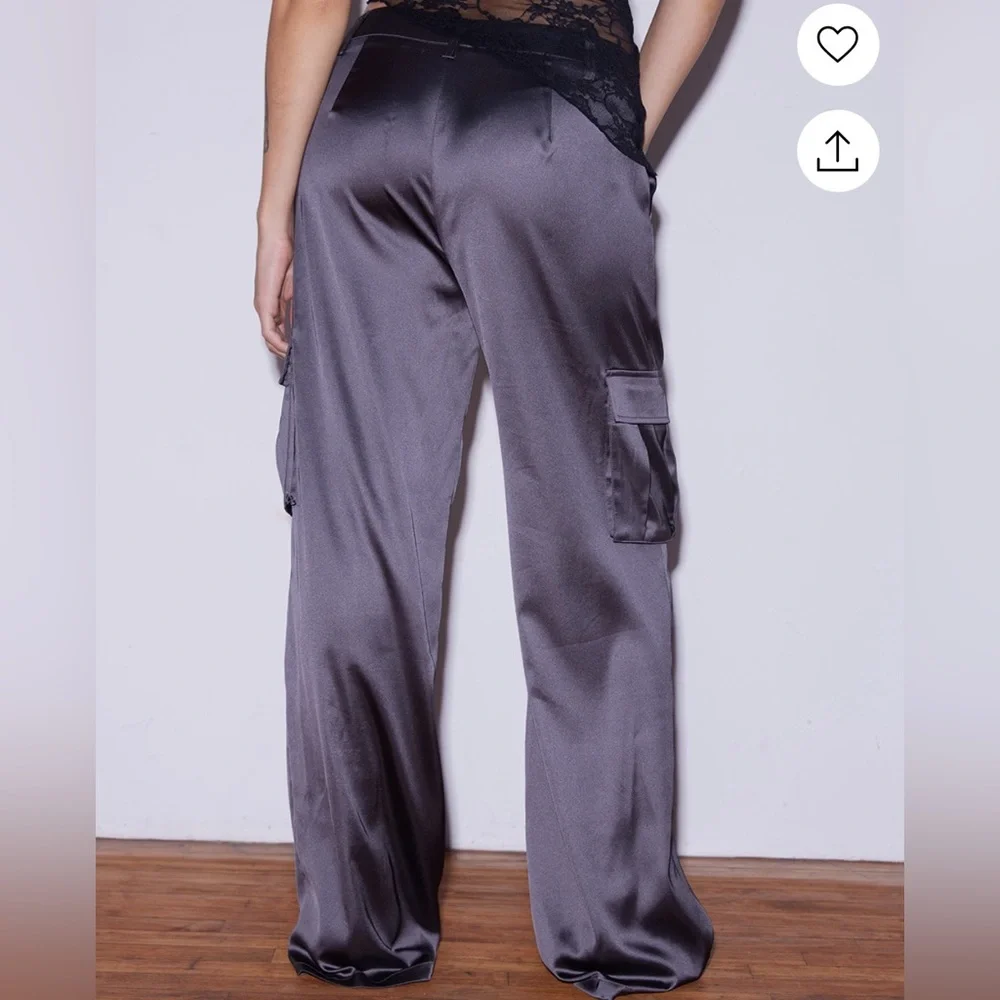 Brand new size Medium Satin Cargo pants - Picture 4 of 7